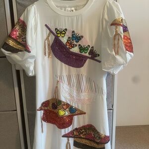 QUEEN OF SPARKLES Grad Cap Dress